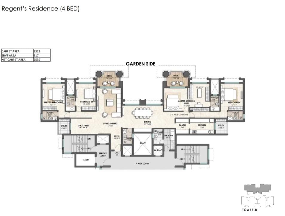 4 Bed Regent's B-3001